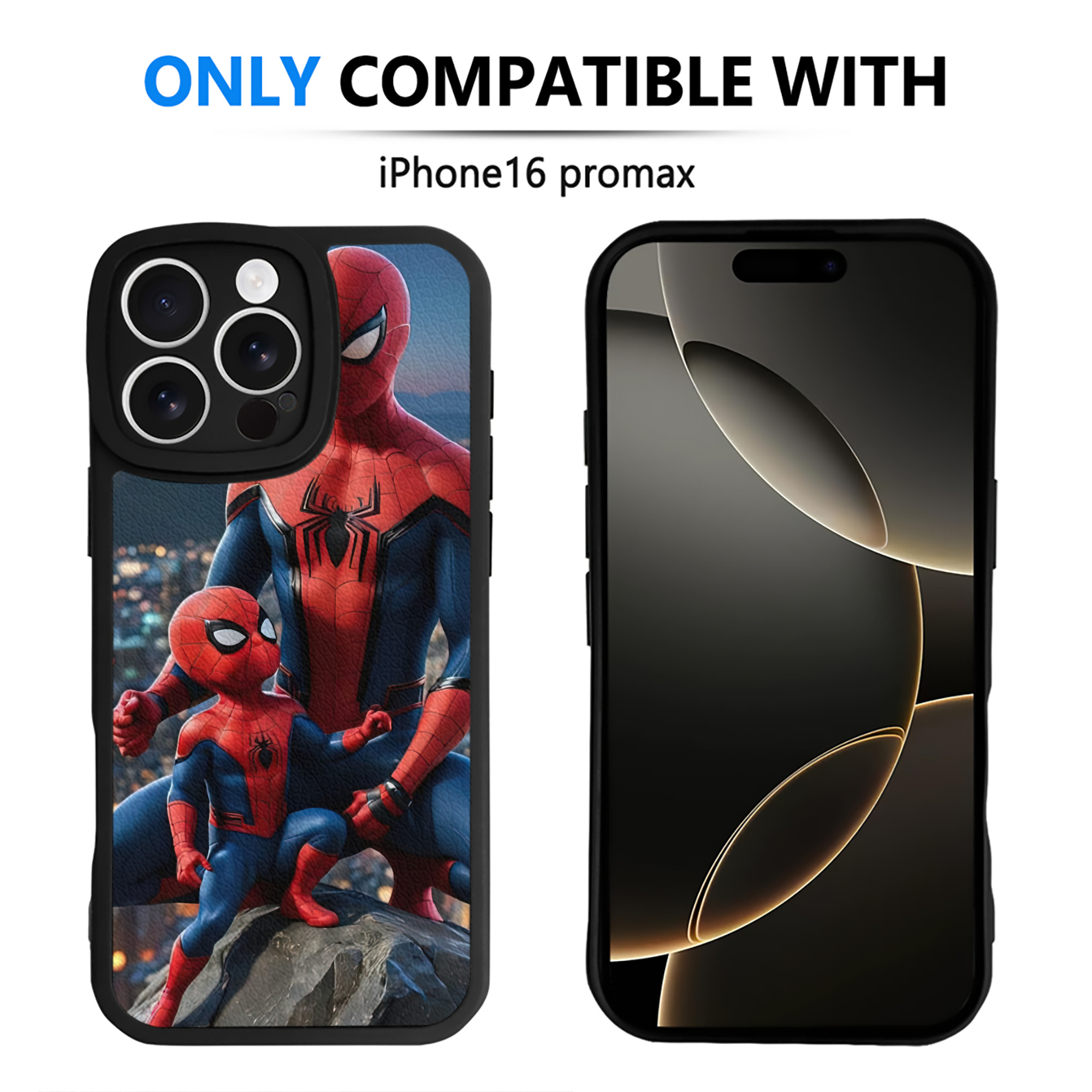 （画像用） Spider Man スパイダーマン 【iPhone 16シリーズ対応】シリコンスマホケース（レザー調） 材質：シリコン